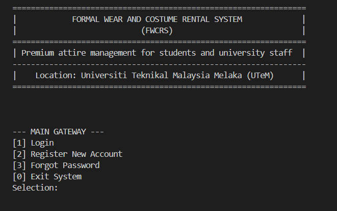 Clothing Rental System